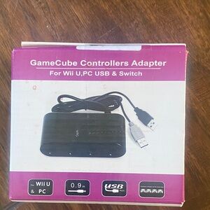 GameCube Controller Adapter for Wii U, PC USB & Switch - Black